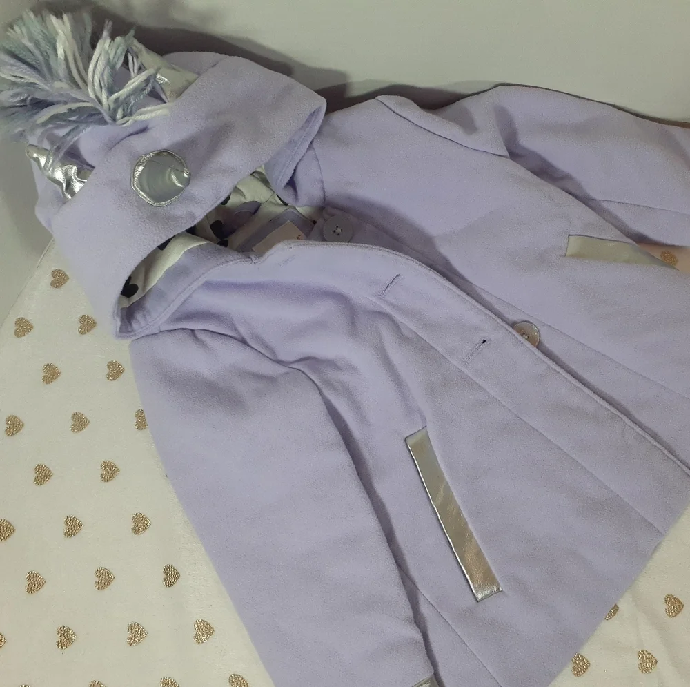 🔥3/$70 Cat & Jack Toddler Unicorn Pea Coat
